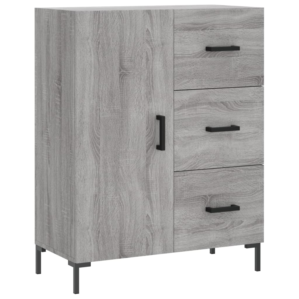 vidaXL Aparador alto madera contrachapada gris sonoma 69,5x34x180 cm