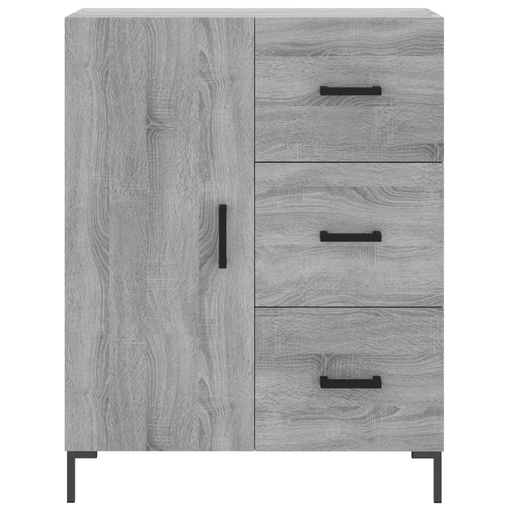 vidaXL Aparador alto madera contrachapada gris sonoma 69,5x34x180 cm