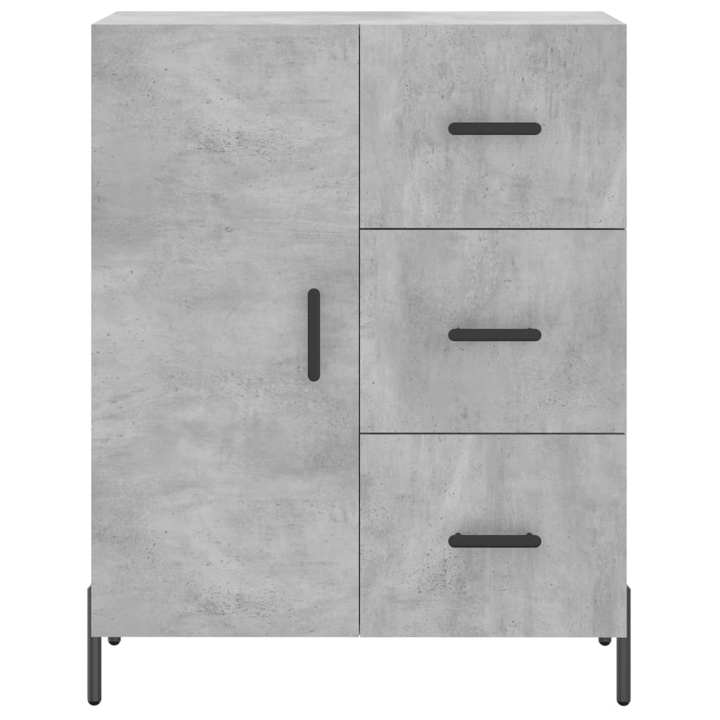 vidaXL Aparador alto madera contrachapada gris hormigón 69,5x34x180 cm