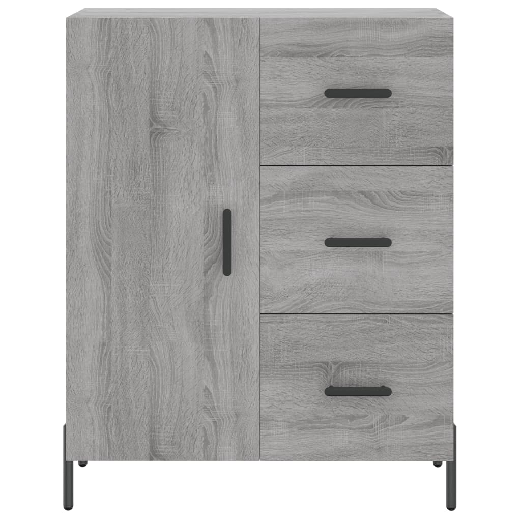 vidaXL Aparador alto madera contrachapada gris sonoma 69,5x34x180 cm