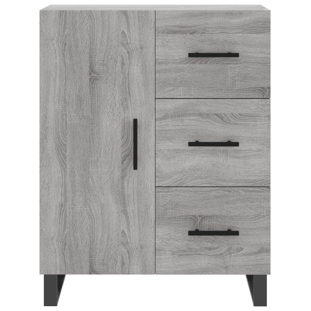 vidaXL Aparador alto madera contrachapada gris sonoma 69,5x34x180 cm