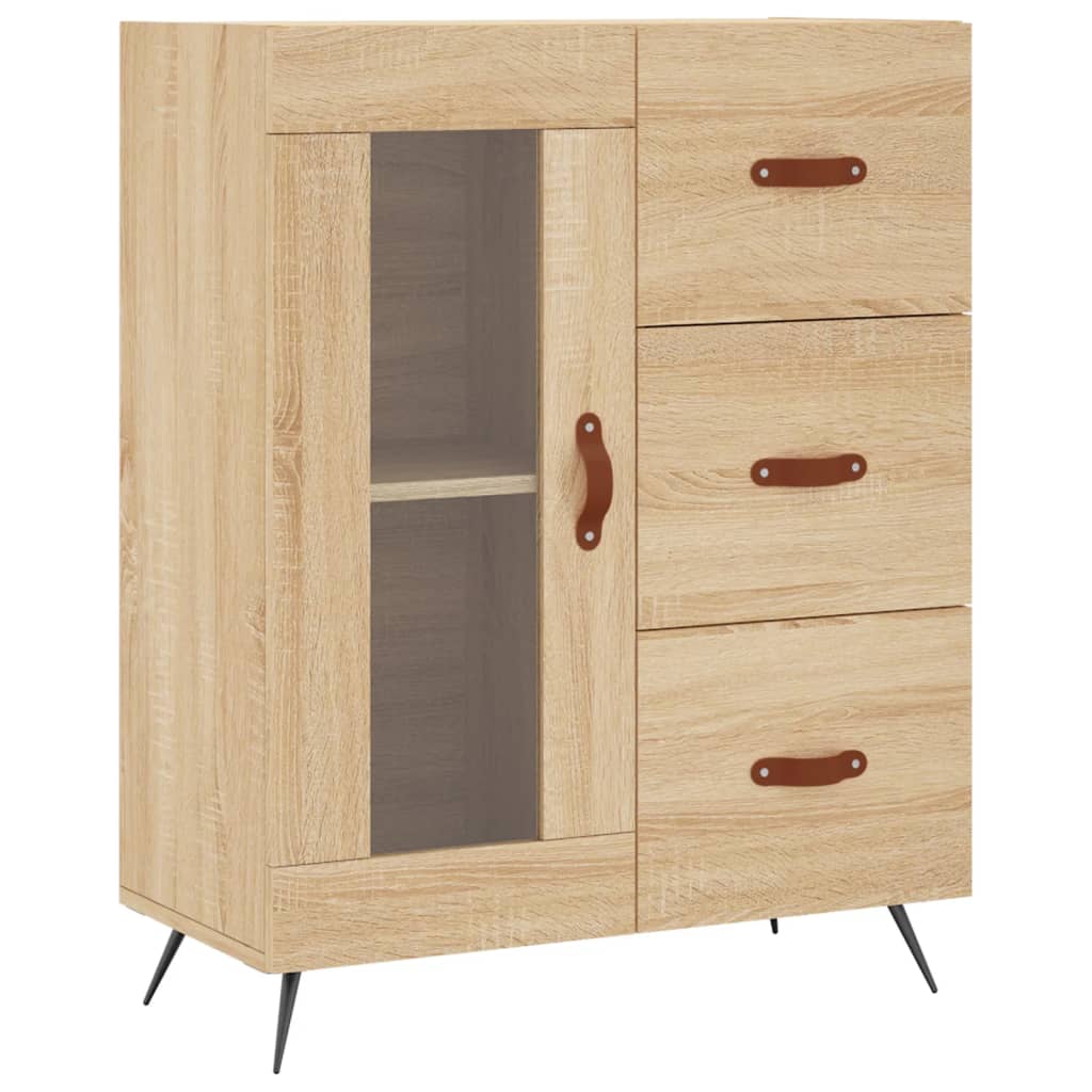 vidaXL Aparador alto madera contrachapada color roble 69,5x34x180 cm