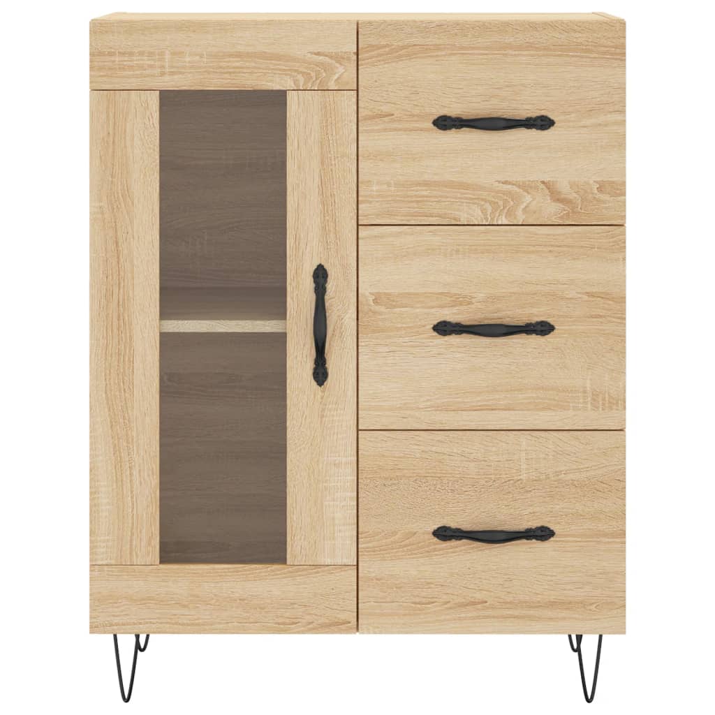 vidaXL Aparador alto madera contrachapada color roble 69,5x34x180 cm