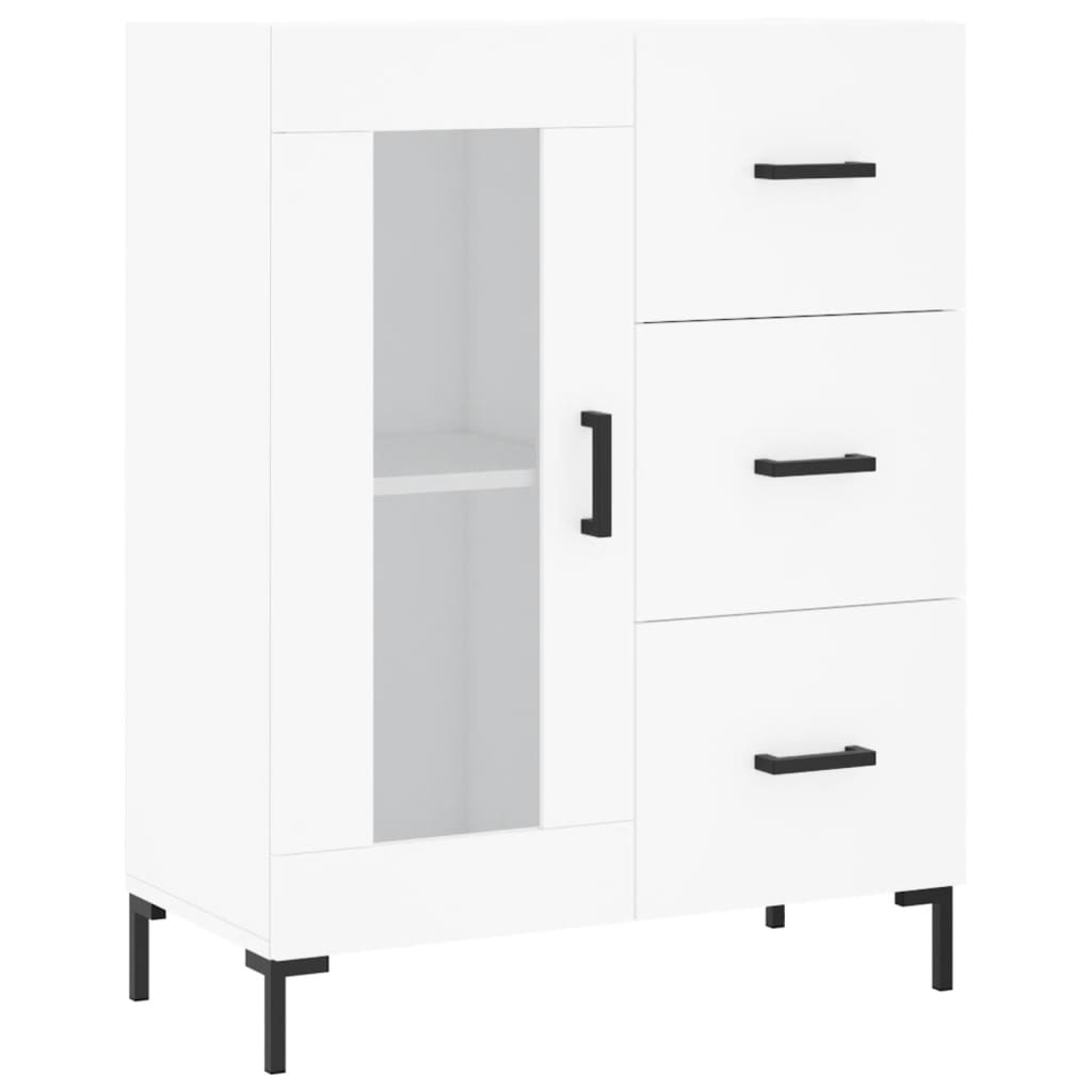 vidaXL Aparador alto madera contrachapada blanco 69,5x34x180 cm