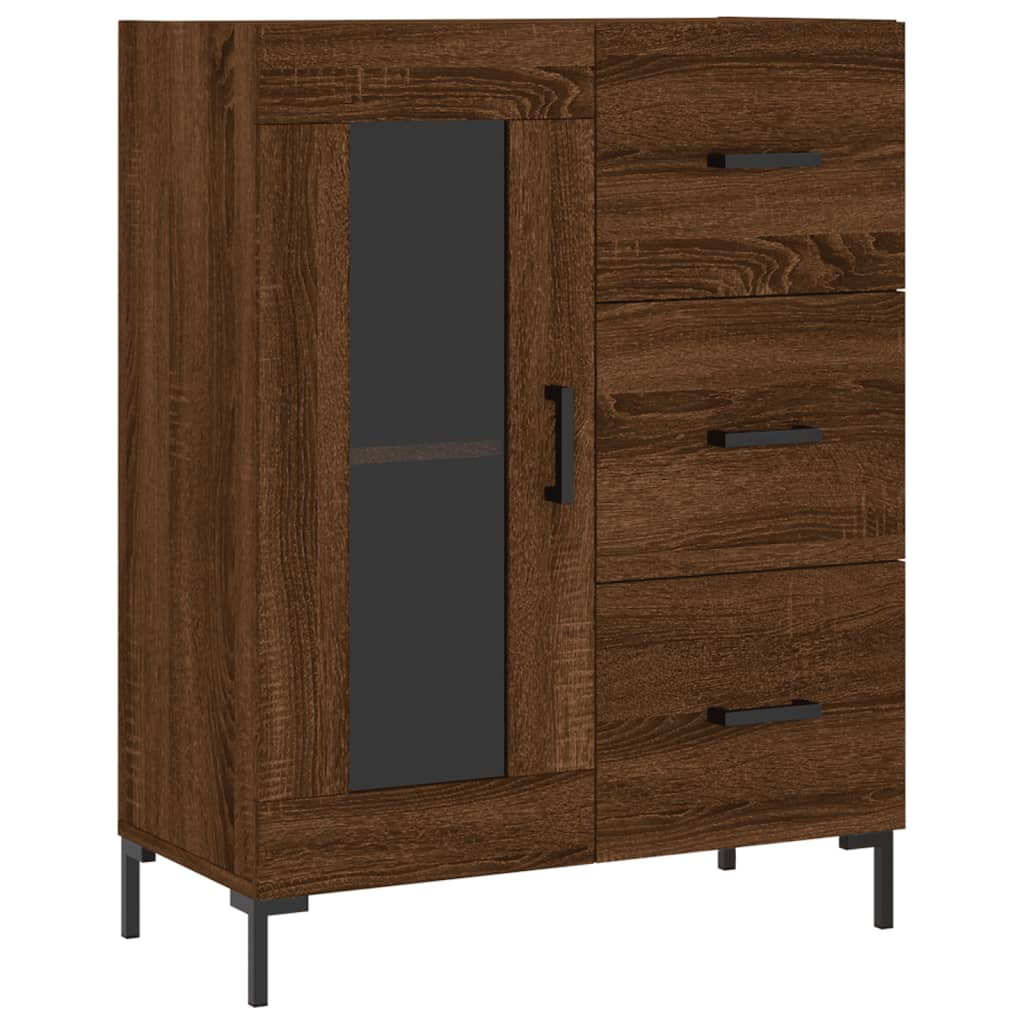 vidaXL Aparador alto madera contrachapada marrón roble 69,5x34x180 cm