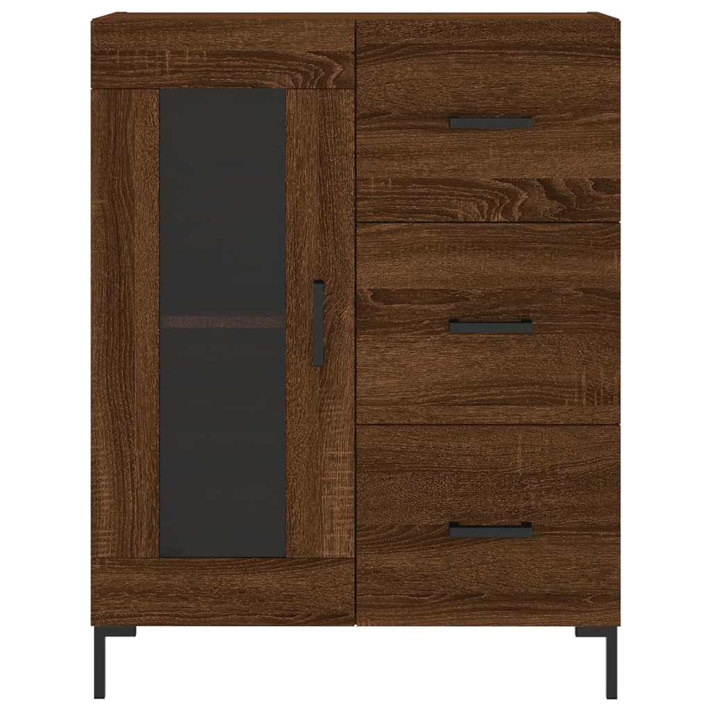 vidaXL Aparador alto madera contrachapada marrón roble 69,5x34x180 cm