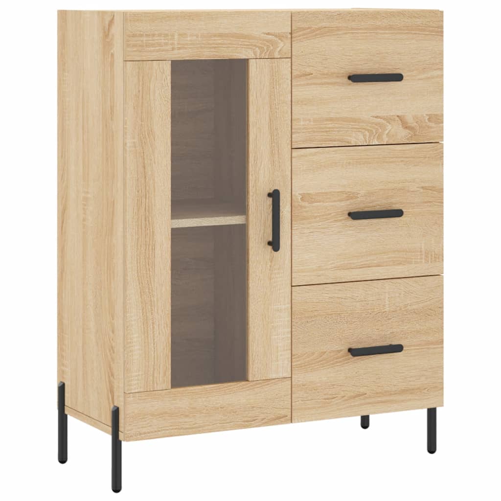 vidaXL Aparador alto madera contrachapada color roble 69,5x34x180 cm