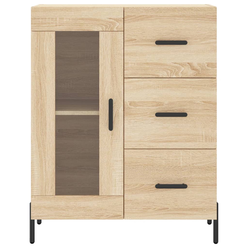 vidaXL Aparador alto madera contrachapada color roble 69,5x34x180 cm