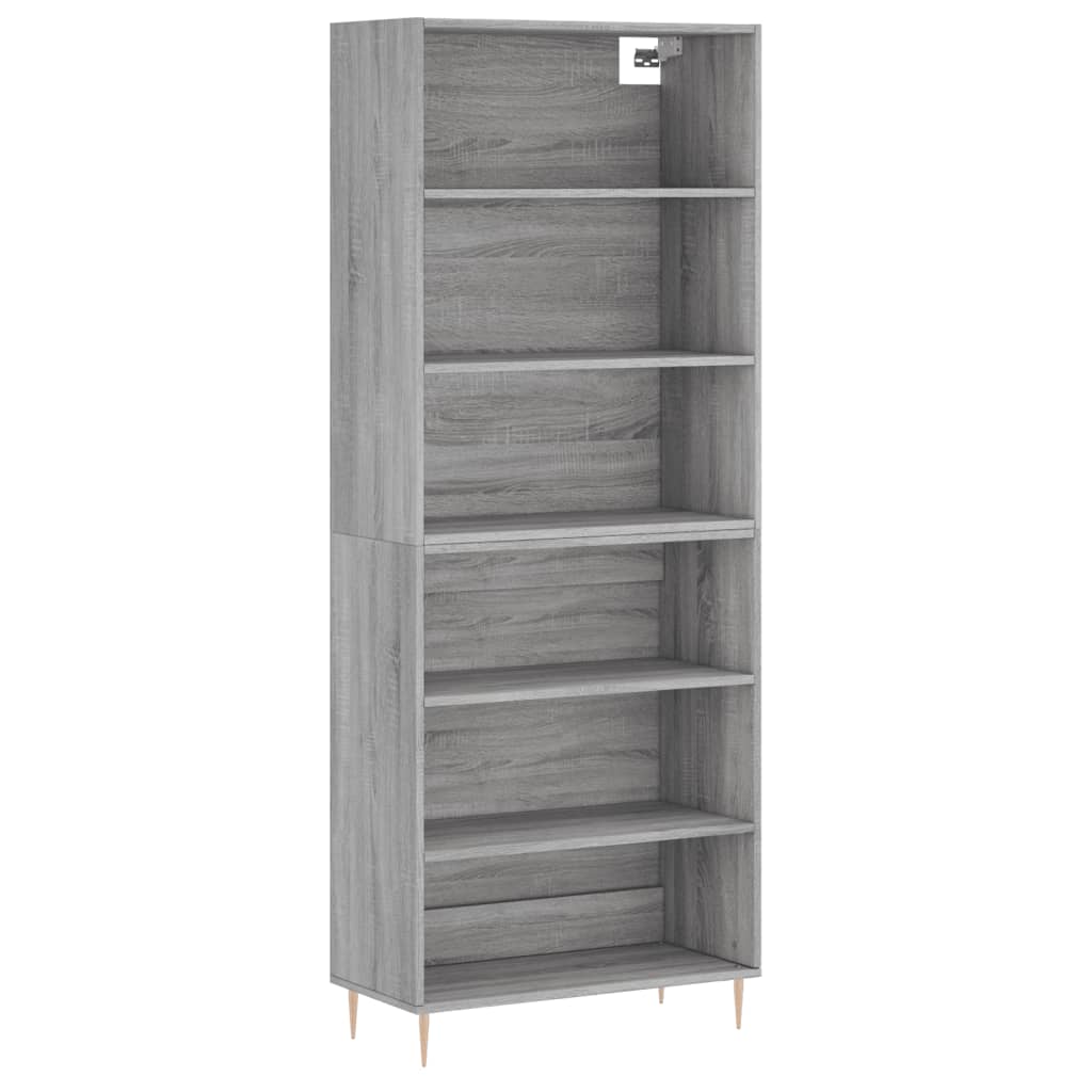 vidaXL Aparador alto madera de ingeniería gris Sonoma 69,5x32,5x180 cm