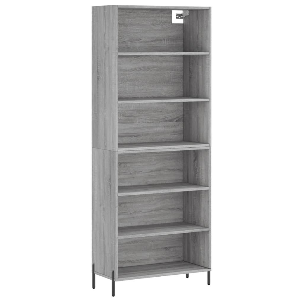 vidaXL Aparador alto madera de ingeniería gris Sonoma 69,5x32,5x180 cm