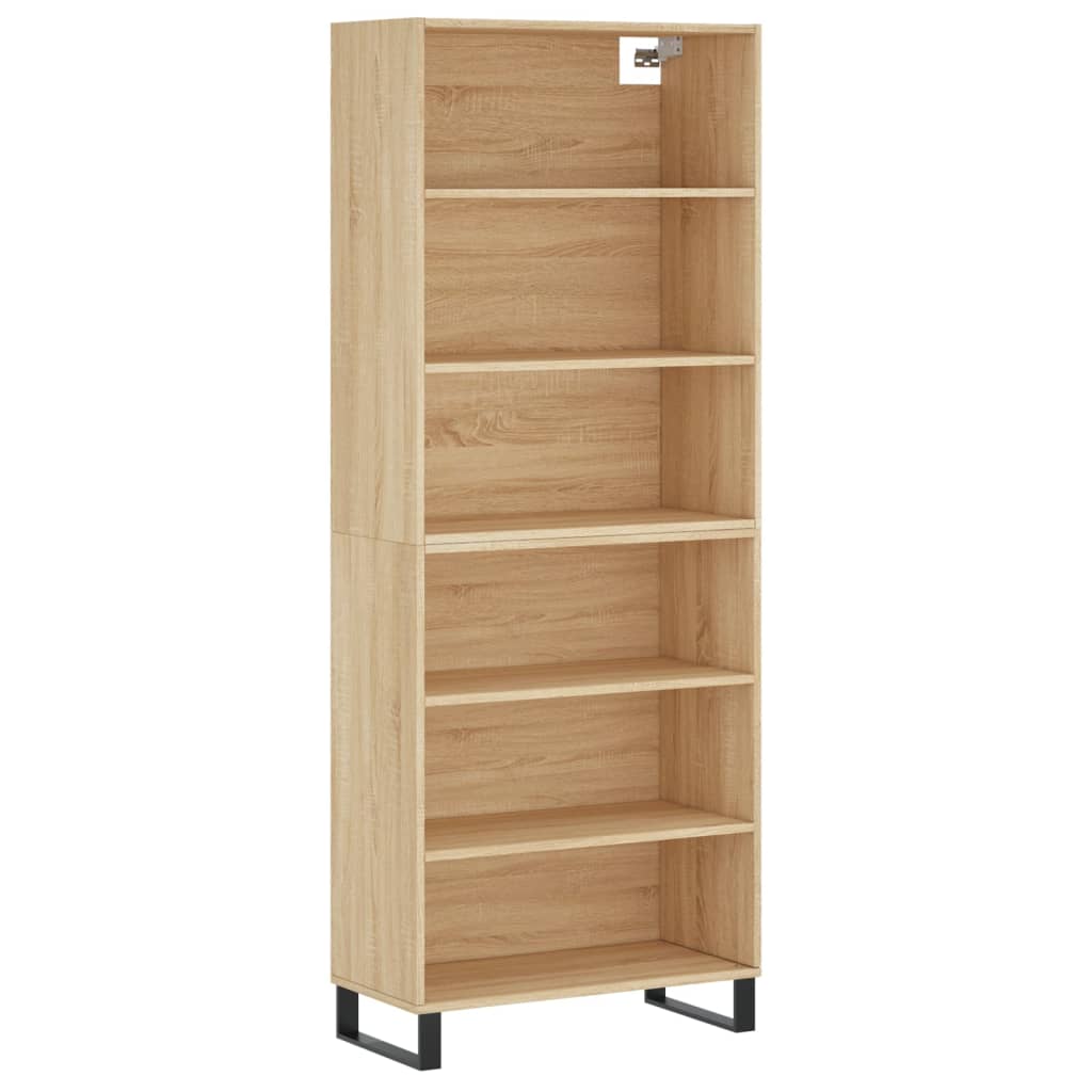 vidaXL Aparador alto madera de ingeniería roble Sonoma 69,5x32,5x180cm