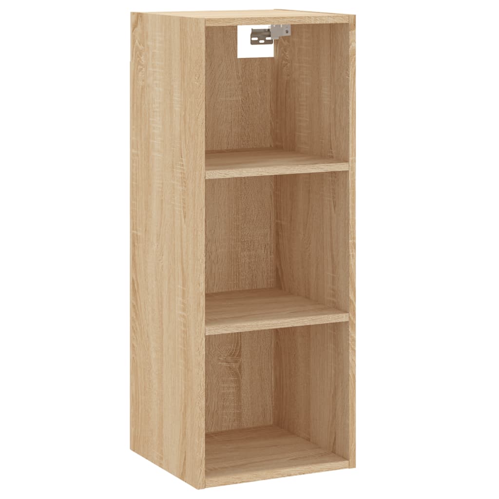 vidaXL Aparador de madera contrachapada roble Sonoma 34,5x34x180 cm