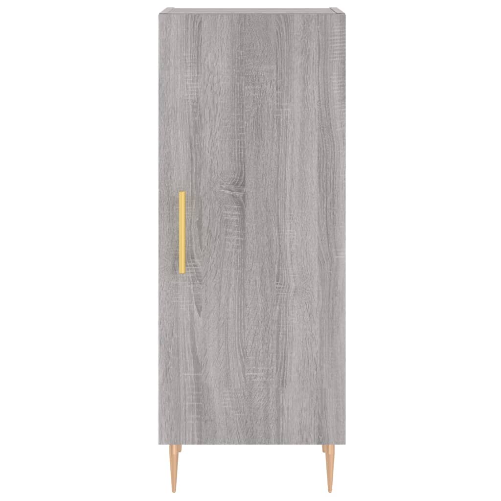 vidaXL Aparador alto madera contrachapada gris Sonoma 34,5x34x180 cm