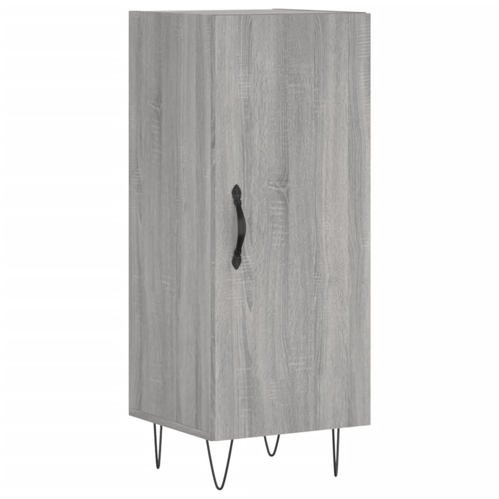 vidaXL Aparador alto madera contrachapada gris Sonoma 34,5x34x180 cm