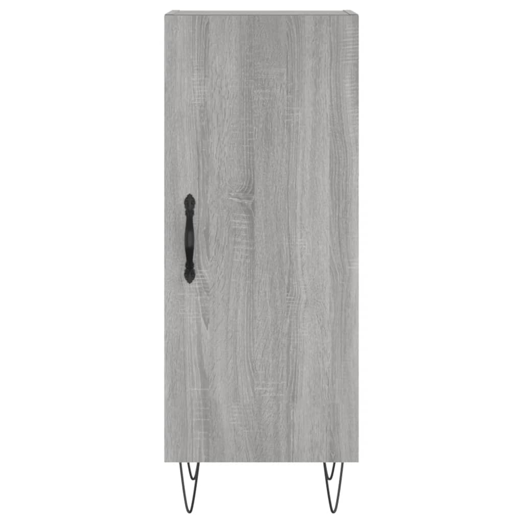 vidaXL Aparador alto madera contrachapada gris Sonoma 34,5x34x180 cm