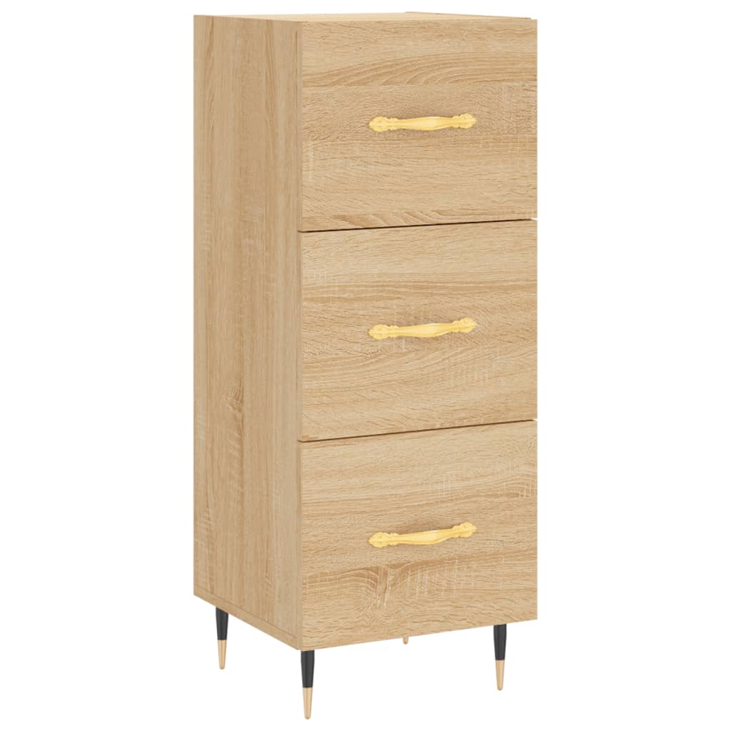 vidaXL Aparador de madera contrachapada roble Sonoma 34,5x34x180 cm