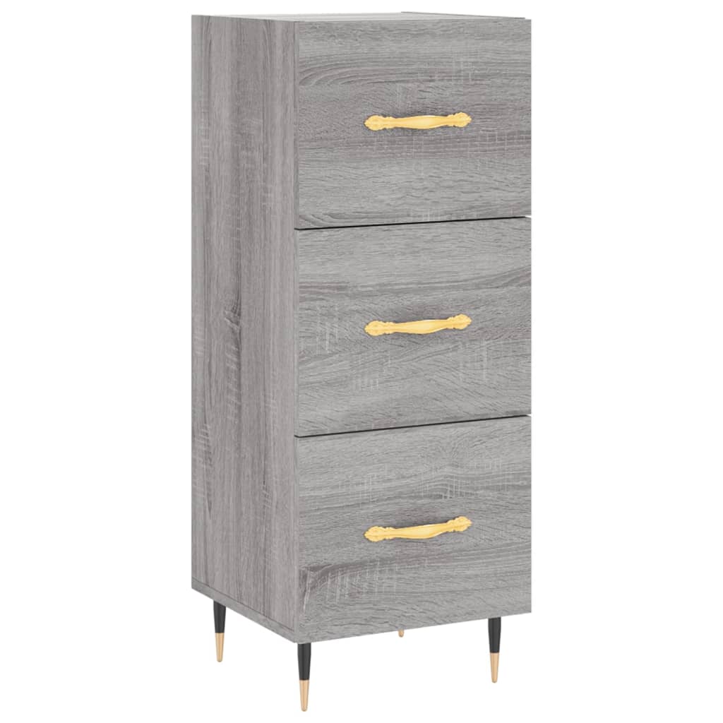 vidaXL Aparador alto madera contrachapada gris Sonoma 34,5x34x180 cm