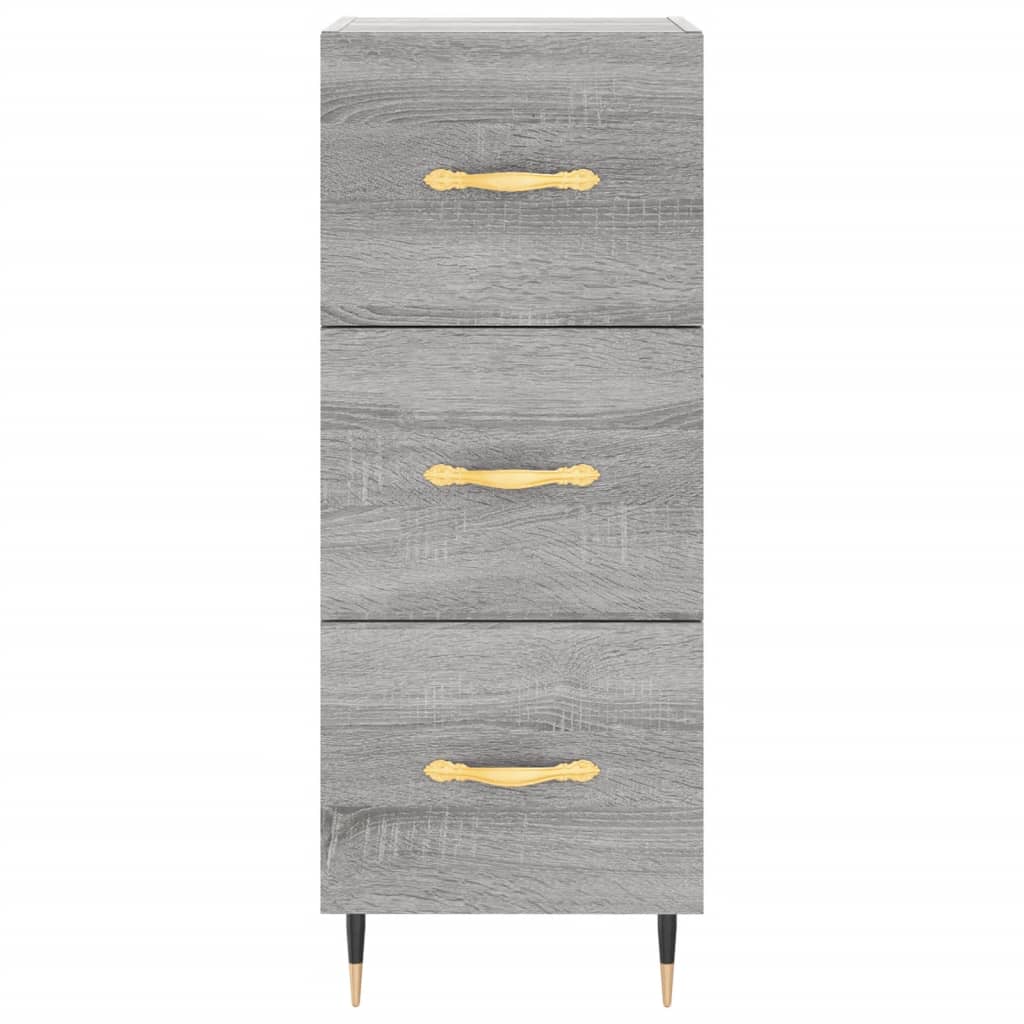 vidaXL Aparador alto madera contrachapada gris Sonoma 34,5x34x180 cm