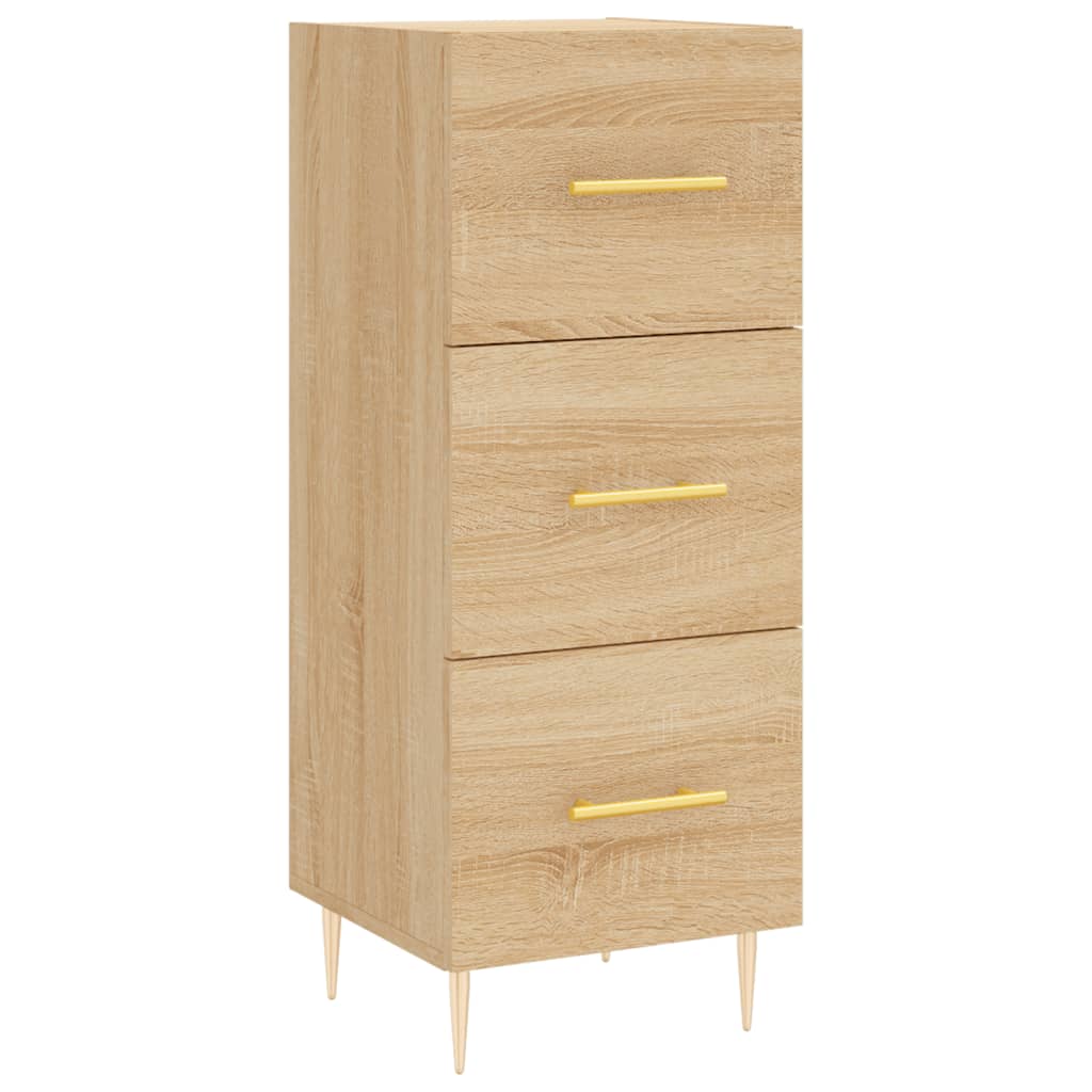 vidaXL Aparador de madera contrachapada roble Sonoma 34,5x34x180 cm