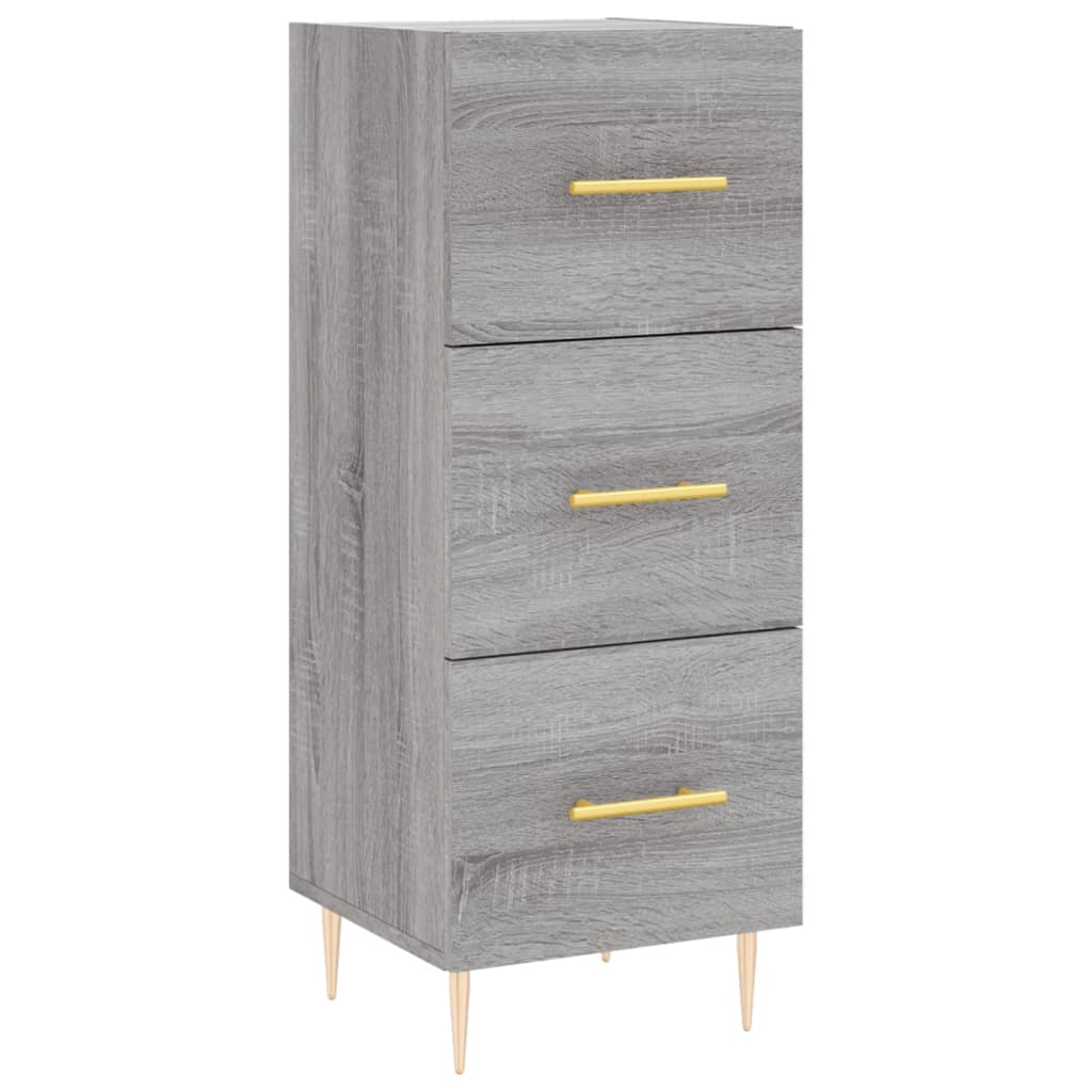 vidaXL Aparador alto madera contrachapada gris Sonoma 34,5x34x180 cm