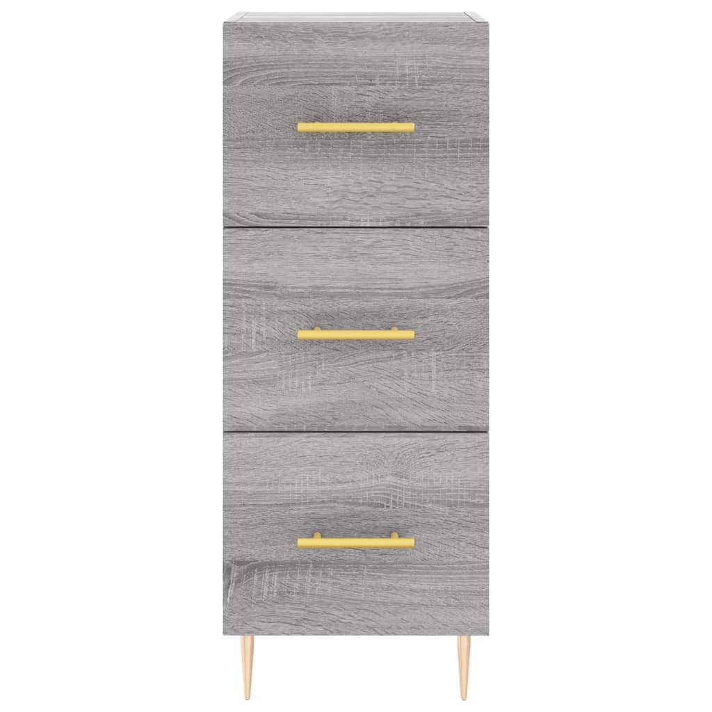 vidaXL Aparador alto madera contrachapada gris Sonoma 34,5x34x180 cm