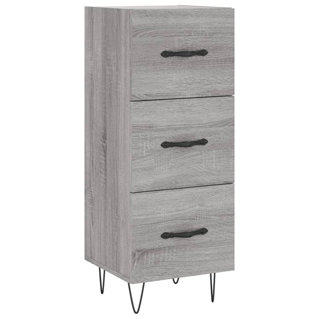 vidaXL Aparador alto madera contrachapada gris Sonoma 34,5x34x180 cm