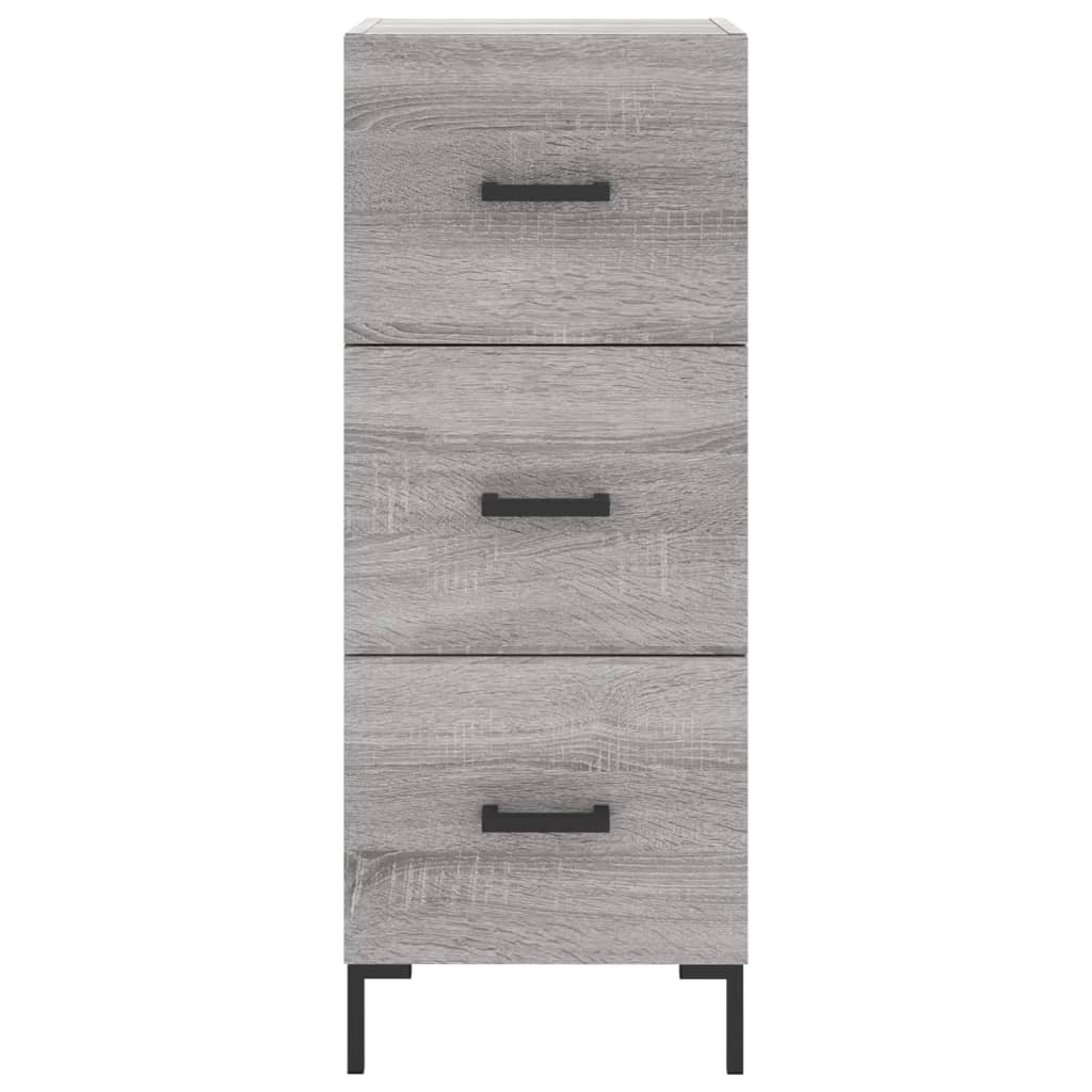 vidaXL Aparador alto madera contrachapada gris Sonoma 34,5x34x180 cm