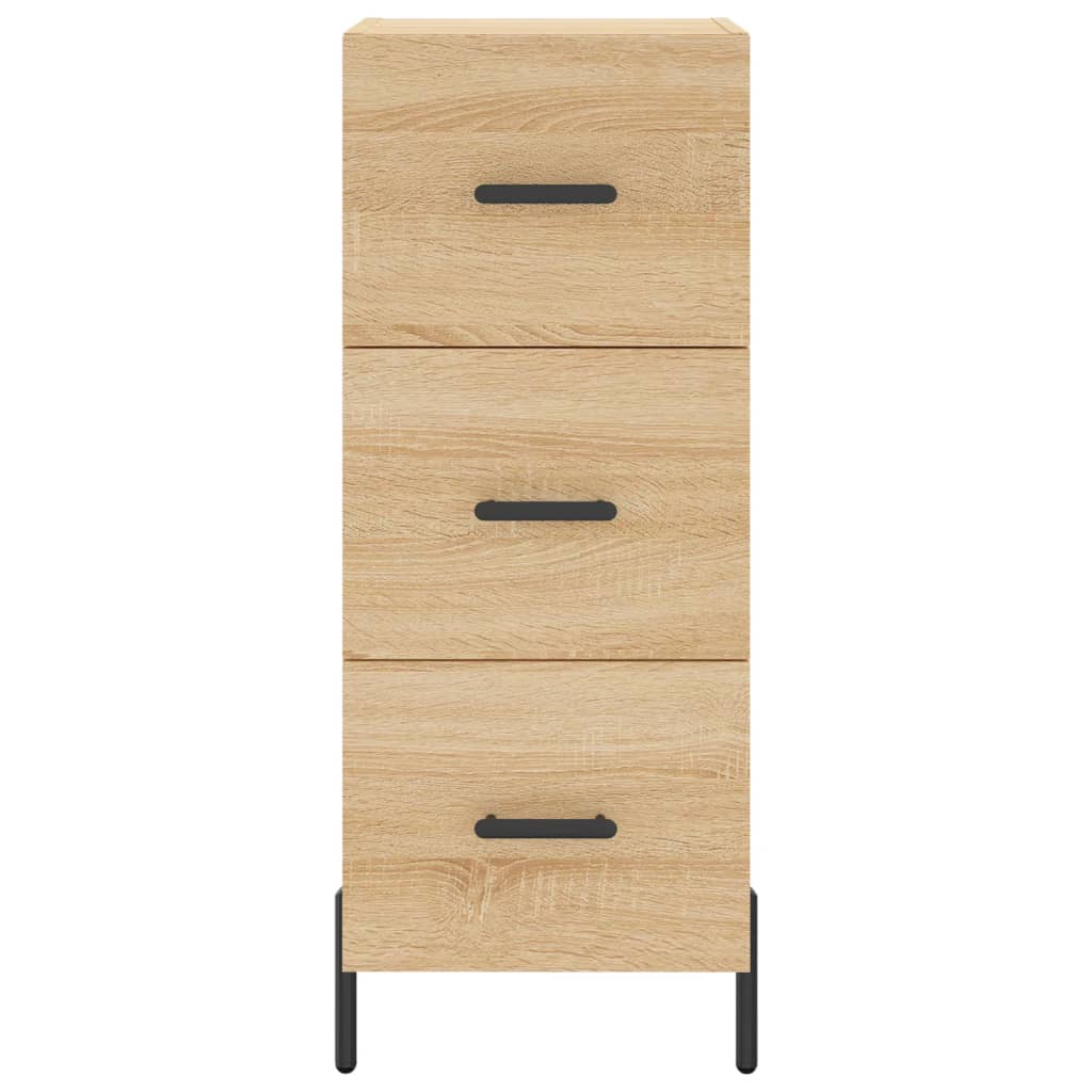 vidaXL Aparador de madera contrachapada roble Sonoma 34,5x34x180 cm