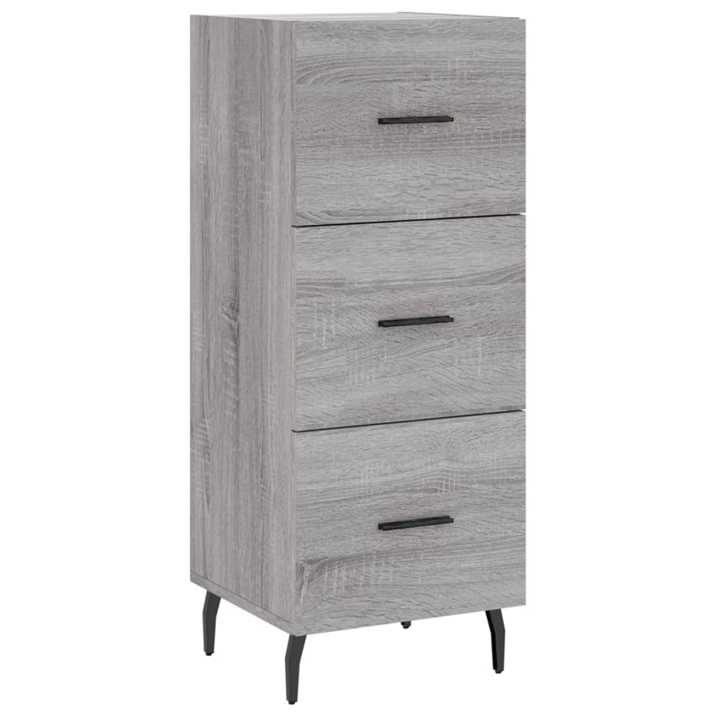 vidaXL Aparador alto madera contrachapada gris Sonoma 34,5x34x180 cm