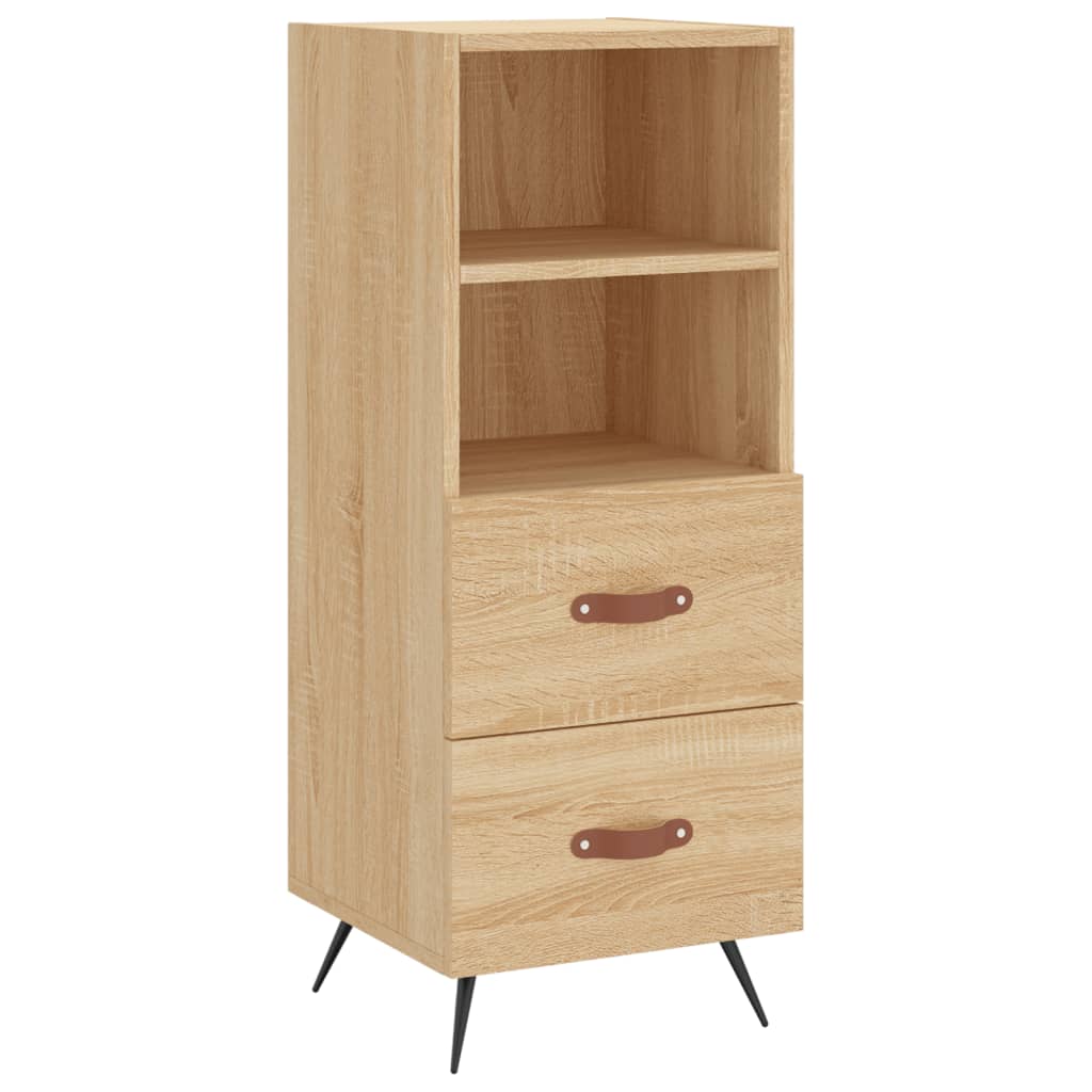 vidaXL Aparador de madera contrachapada roble Sonoma 34,5x34x180 cm