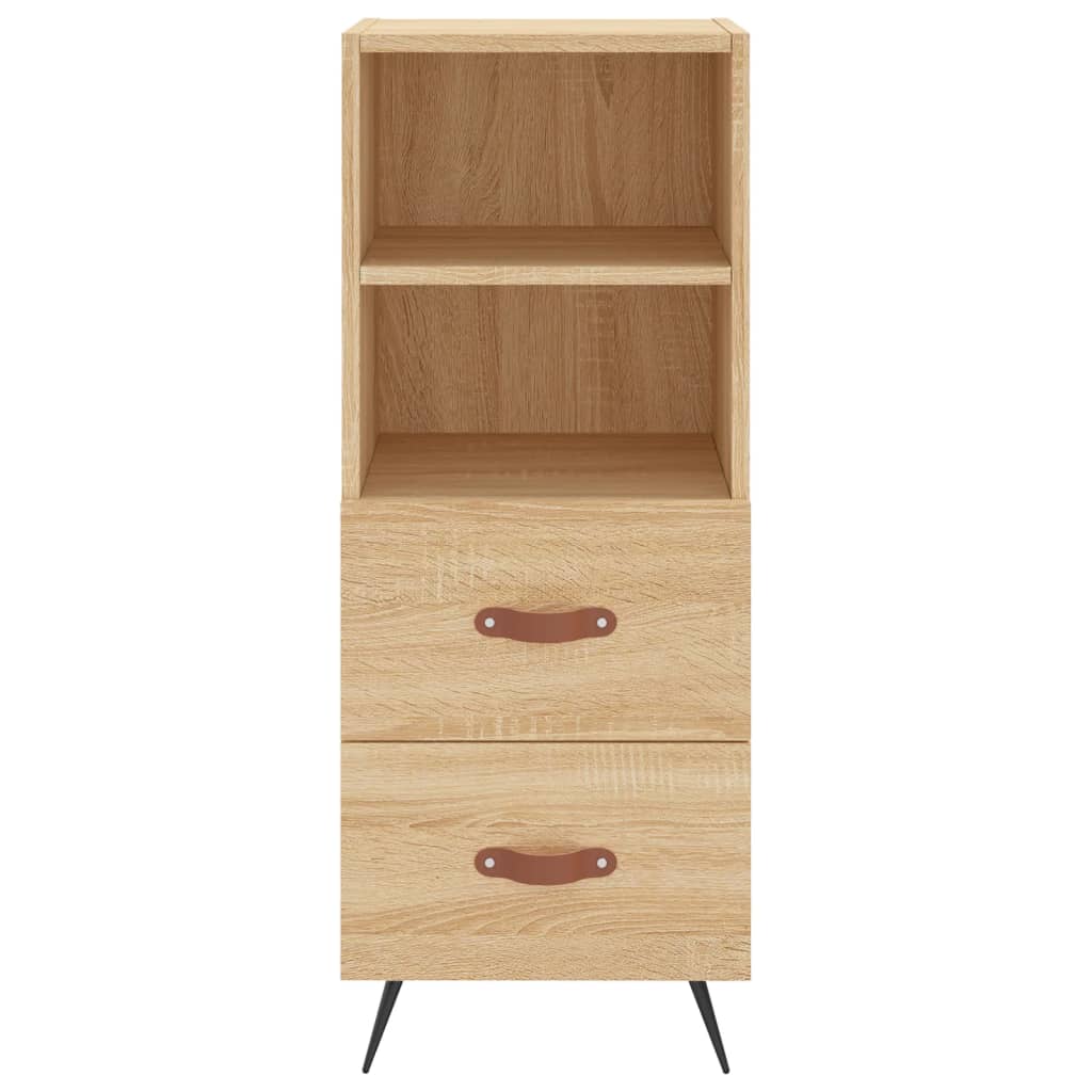 vidaXL Aparador de madera contrachapada roble Sonoma 34,5x34x180 cm