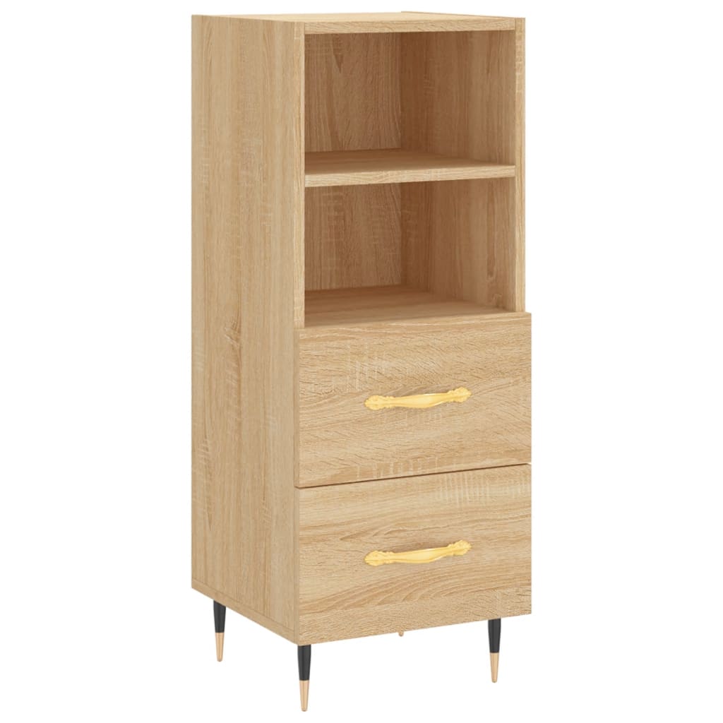 vidaXL Aparador de madera contrachapada roble Sonoma 34,5x34x180 cm