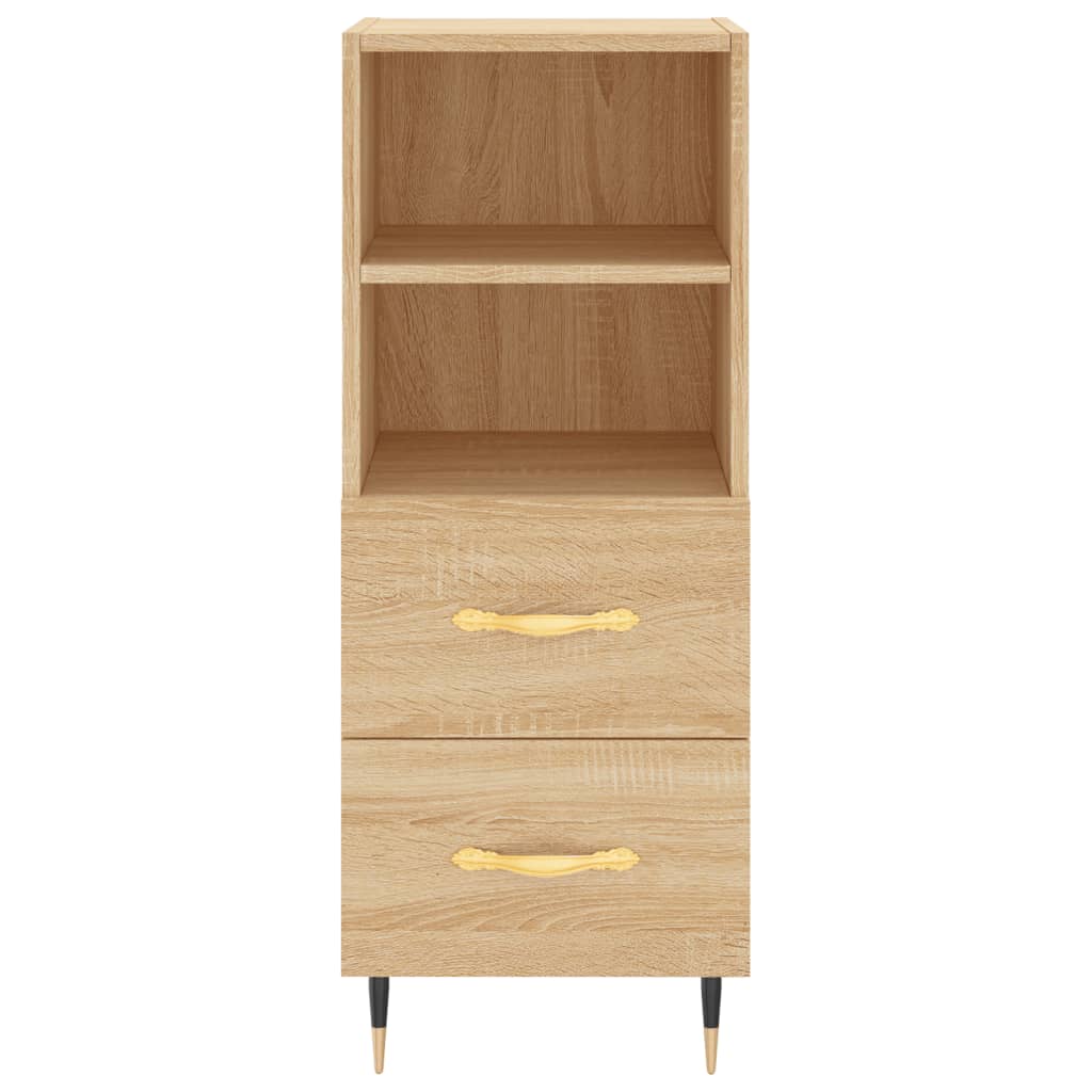 vidaXL Aparador de madera contrachapada roble Sonoma 34,5x34x180 cm