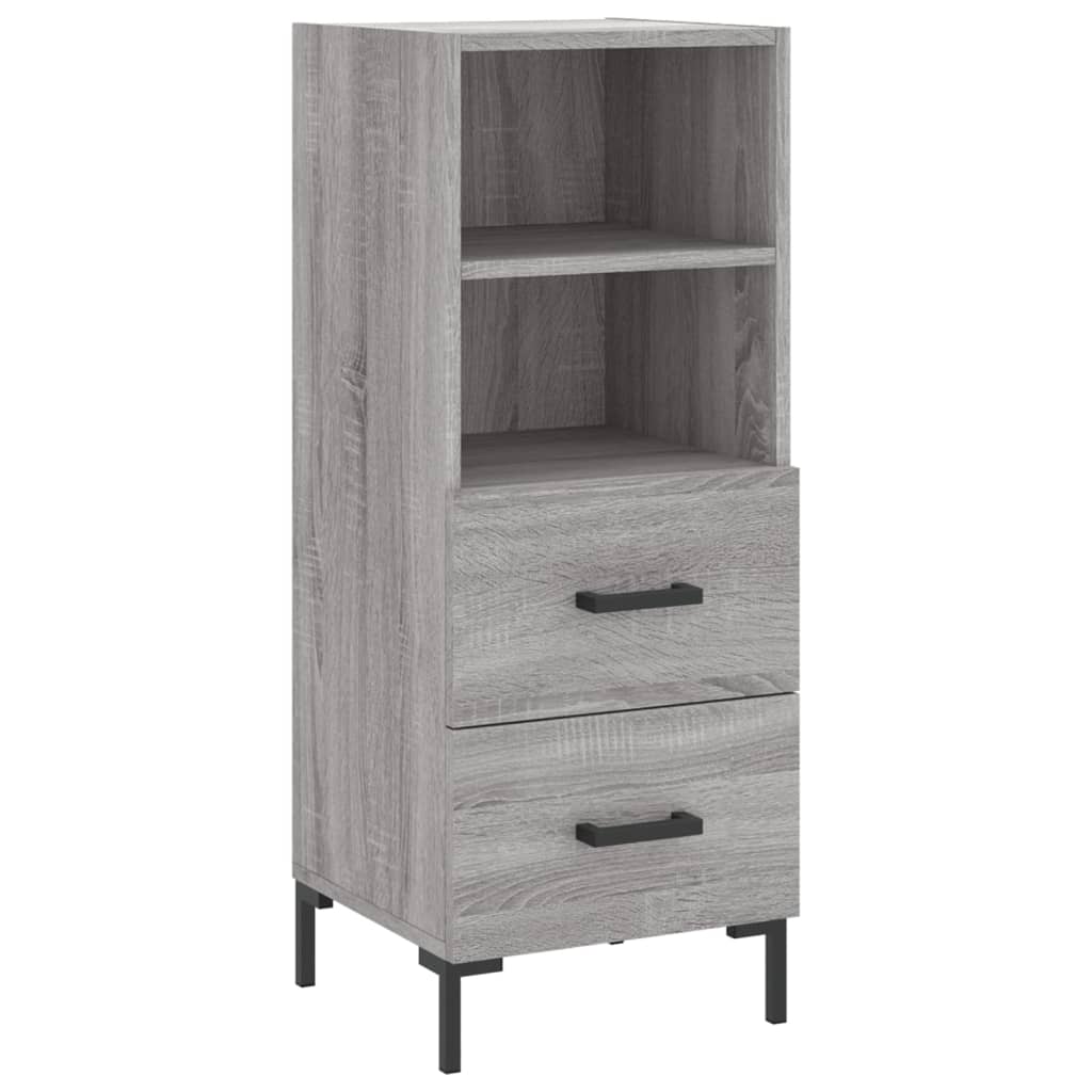 vidaXL Aparador alto madera contrachapada gris Sonoma 34,5x34x180 cm