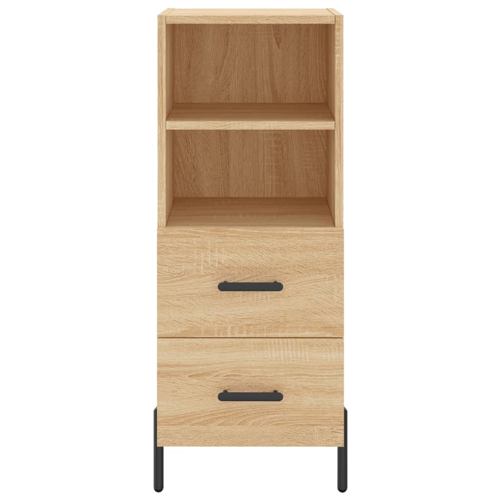 vidaXL Aparador de madera contrachapada roble Sonoma 34,5x34x180 cm