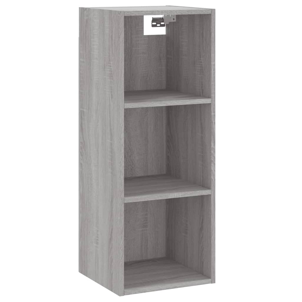 vidaXL Aparador alto madera contrachapada gris Sonoma 34,5x34x180 cm