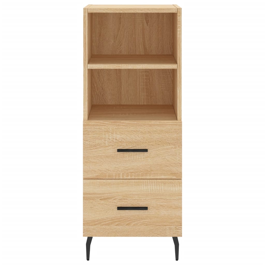 vidaXL Aparador de madera contrachapada roble Sonoma 34,5x34x180 cm