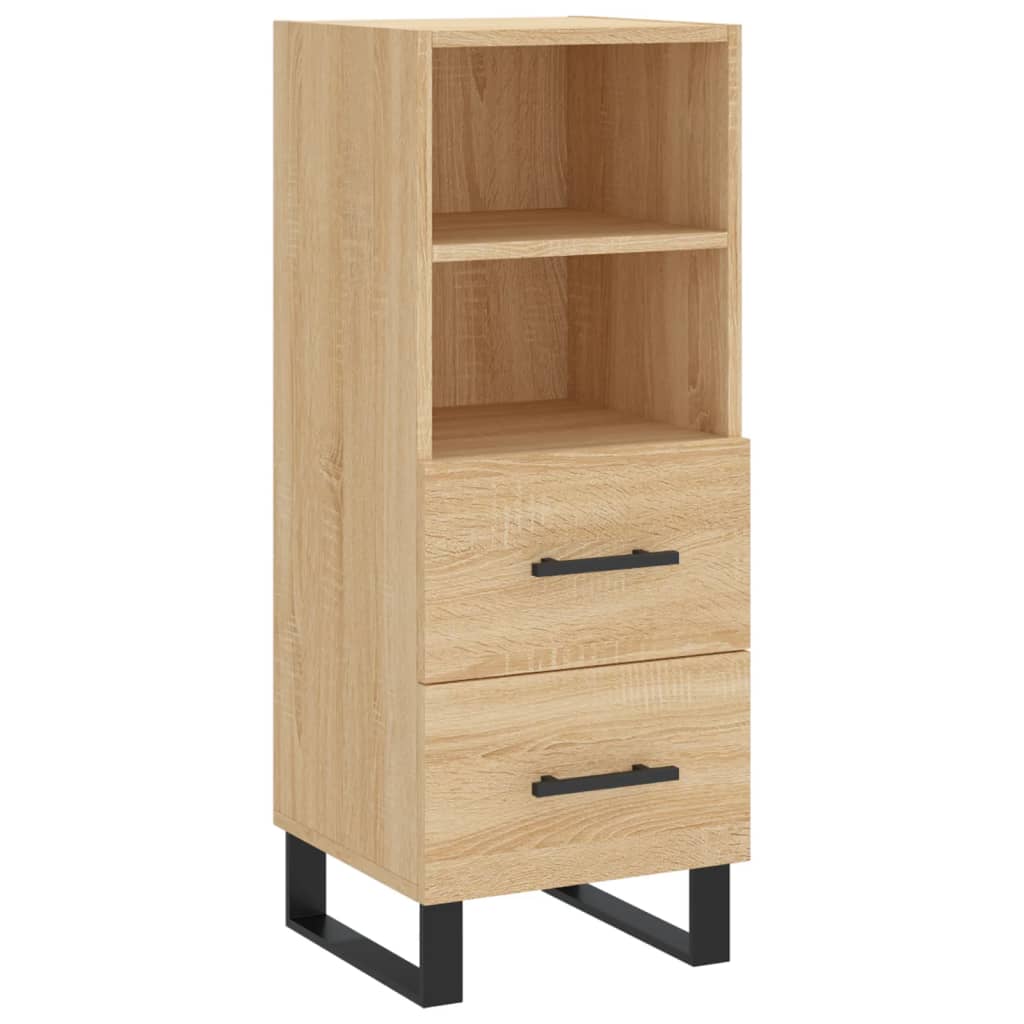 vidaXL Aparador de madera contrachapada roble Sonoma 34,5x34x180 cm