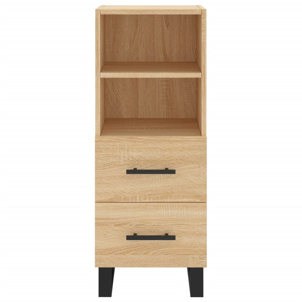 vidaXL Aparador de madera contrachapada roble Sonoma 34,5x34x180 cm