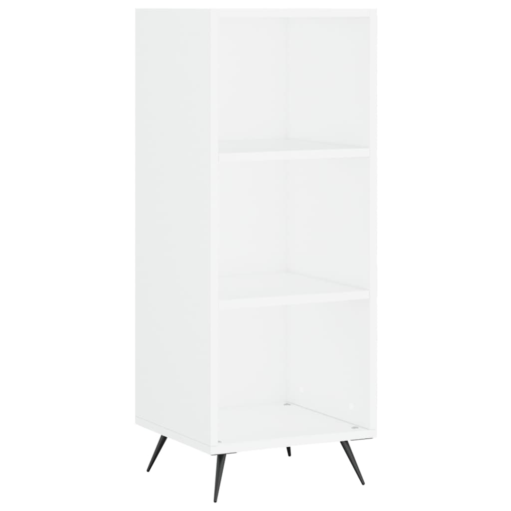 vidaXL Aparador alto contrachapada blanco brillante 34,5x32,5x180 cm