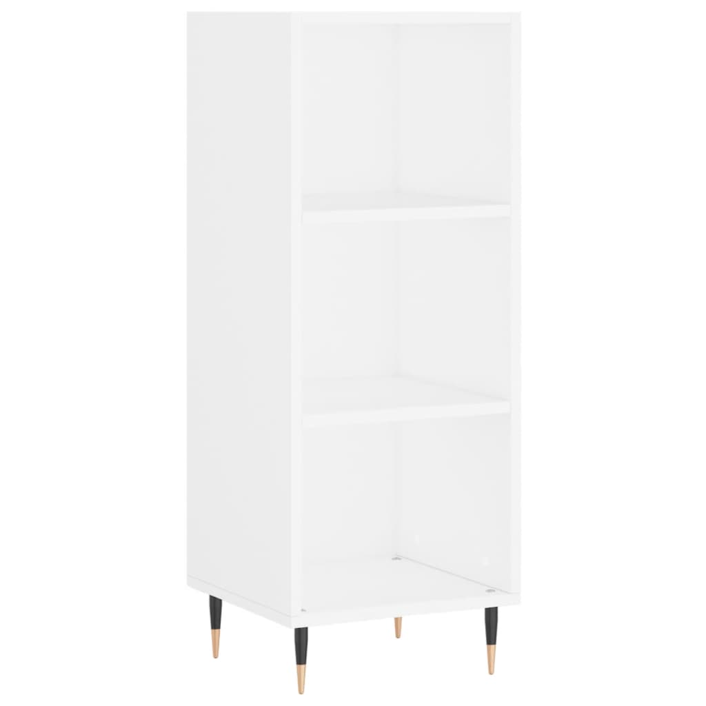 vidaXL Aparador alto contrachapada blanco brillante 34,5x32,5x180 cm