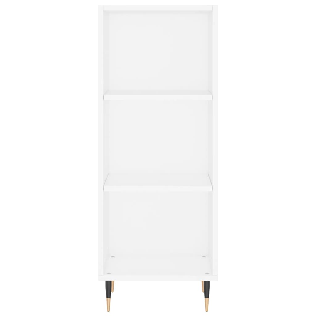 vidaXL Aparador alto contrachapada blanco brillante 34,5x32,5x180 cm