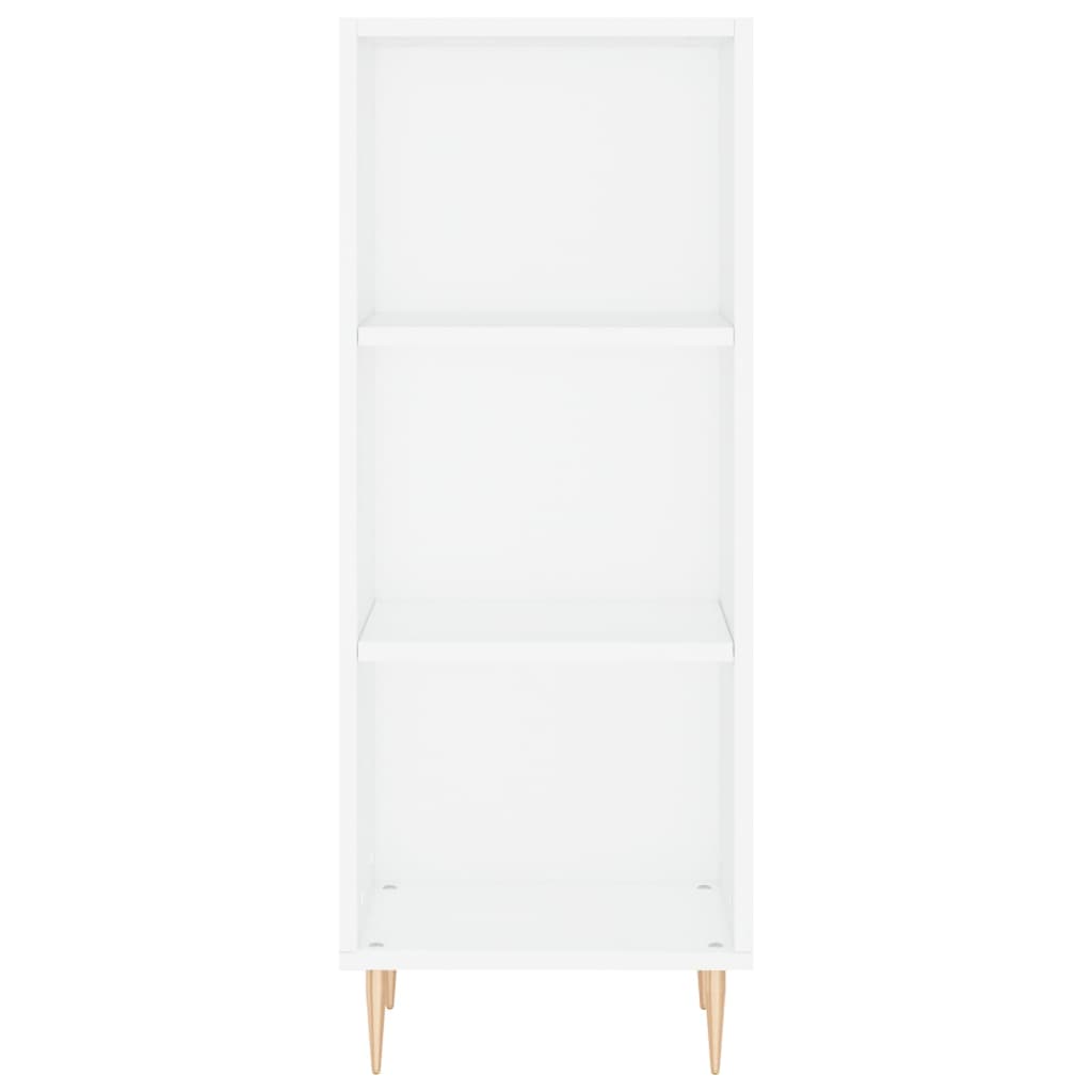 vidaXL Aparador alto contrachapada blanco brillante 34,5x32,5x180 cm