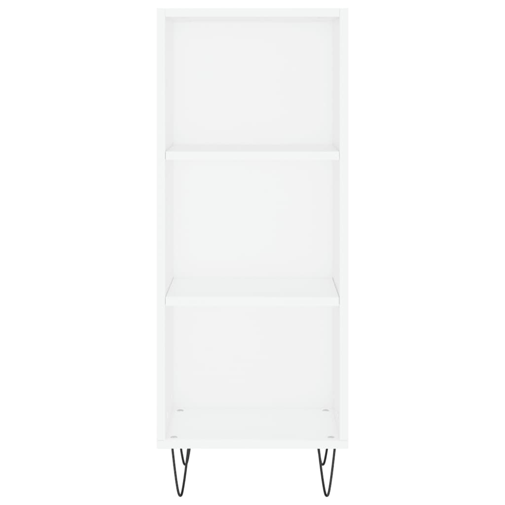 vidaXL Aparador alto contrachapada blanco brillante 34,5x32,5x180 cm