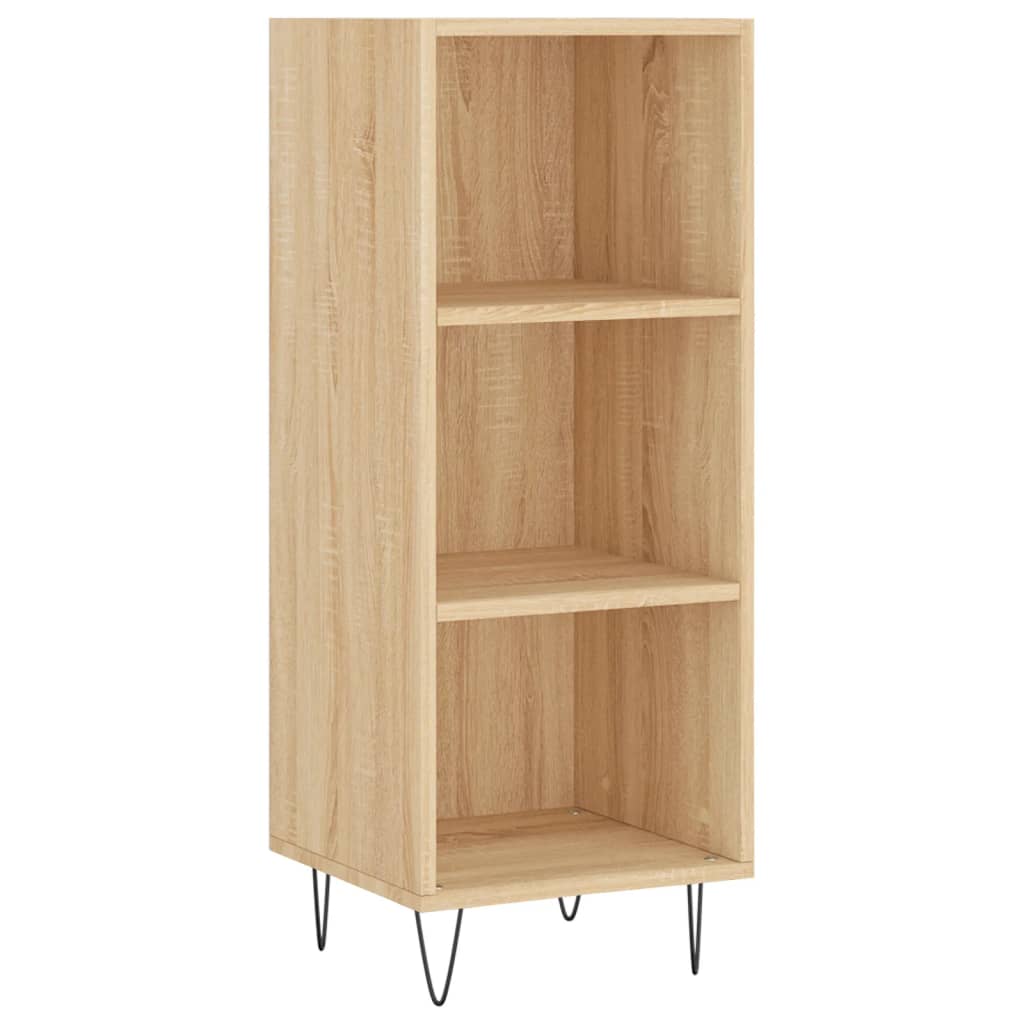 vidaXL Aparador de madera contrachapada color roble 34,5x32,5x180 cm