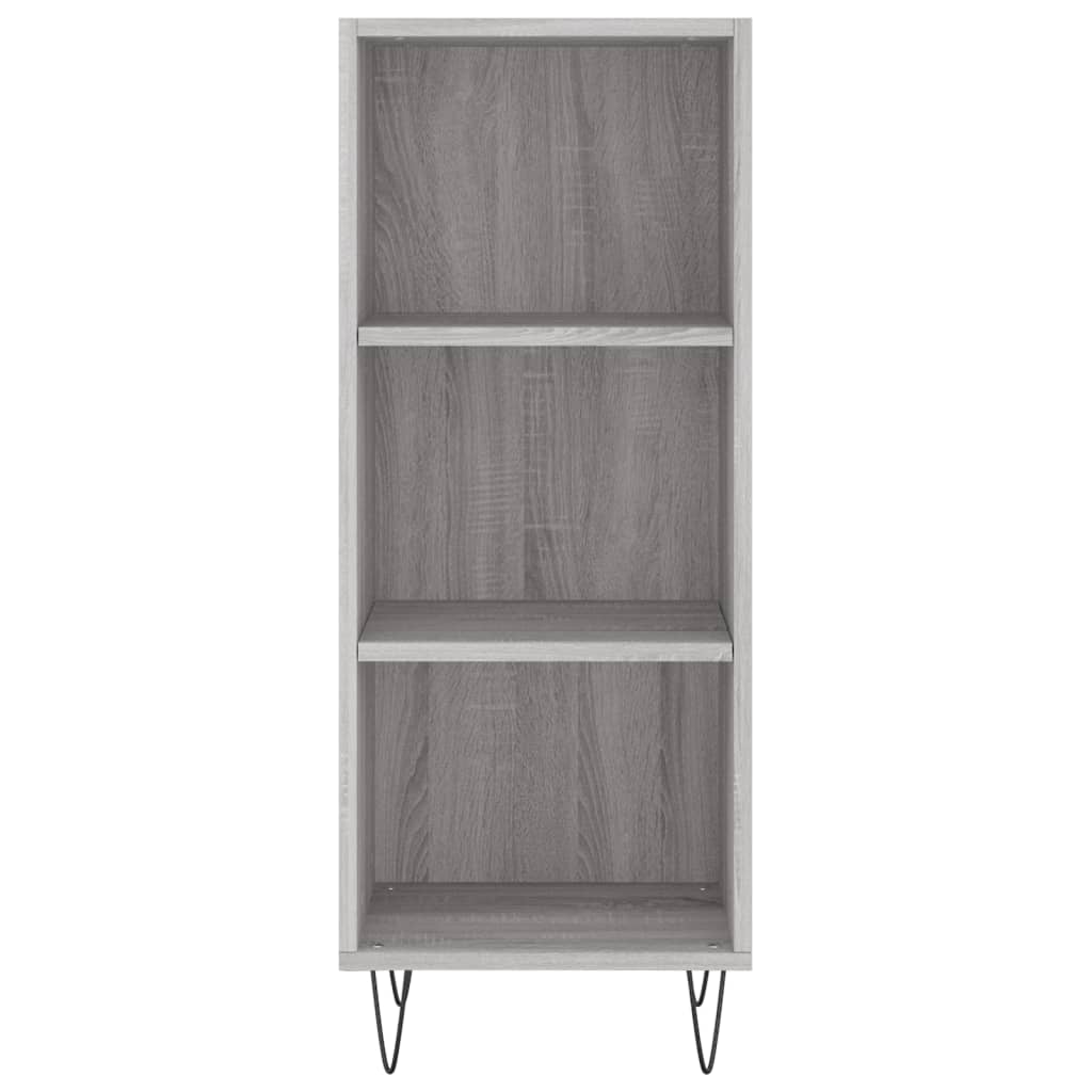 vidaXL Aparador alto madera contrachapada gris Sonoma 34,5x32,5x180 cm