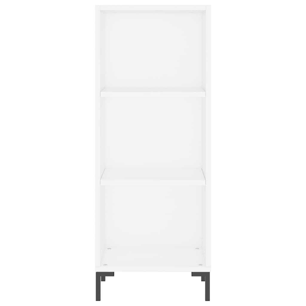 vidaXL Aparador alto contrachapada blanco brillante 34,5x32,5x180 cm