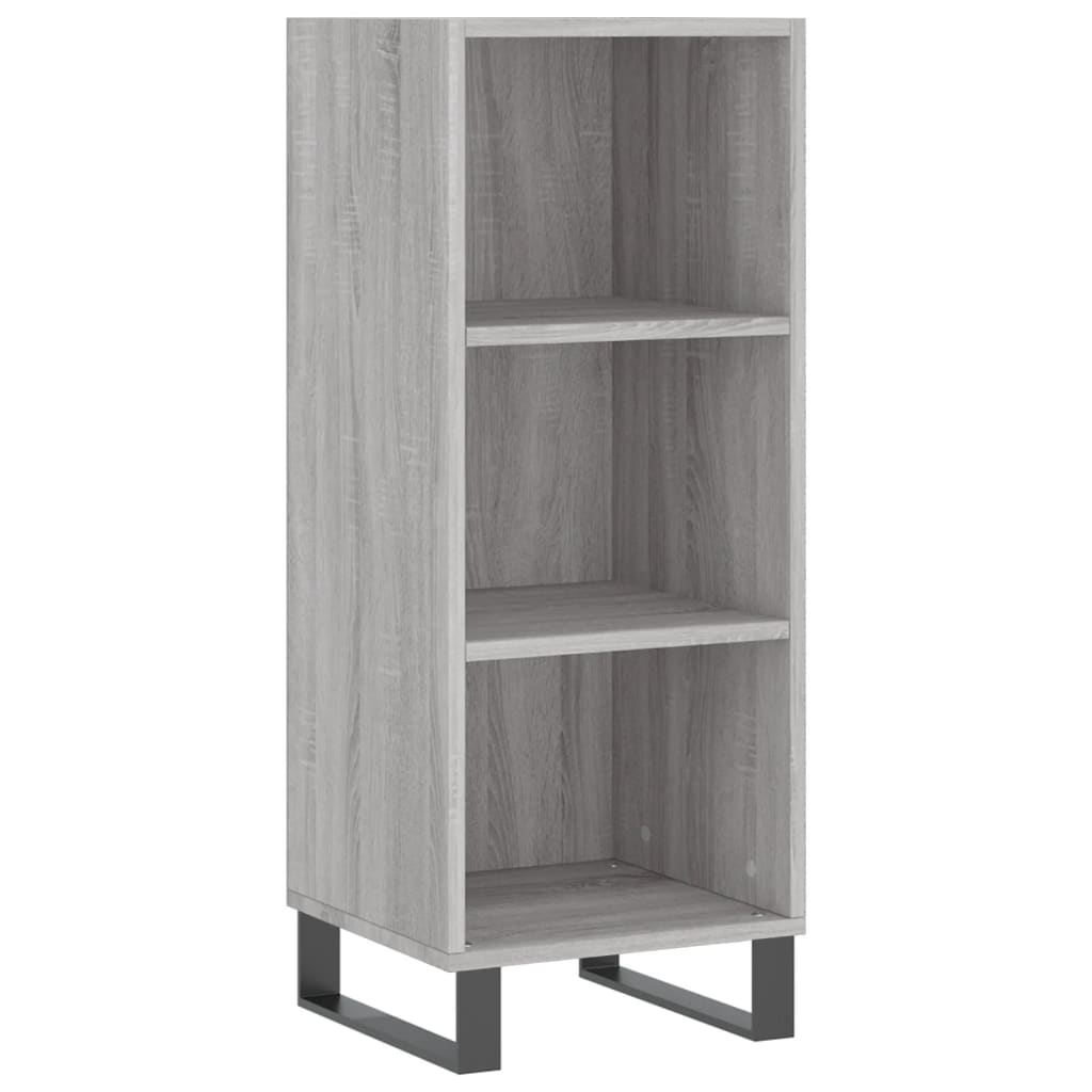 vidaXL Aparador alto madera contrachapada gris Sonoma 34,5x32,5x180 cm