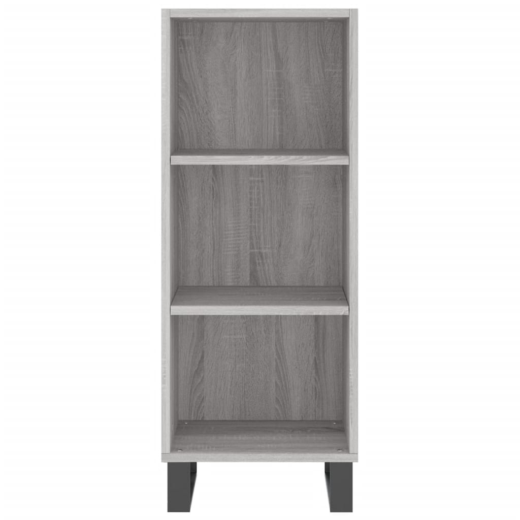 vidaXL Aparador alto madera contrachapada gris Sonoma 34,5x32,5x180 cm