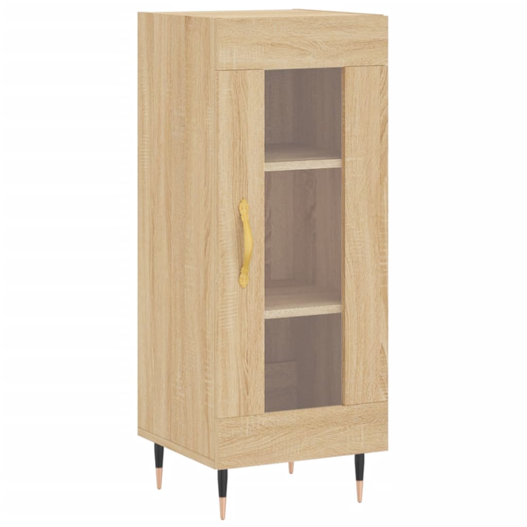 vidaXL Aparador de madera contrachapada roble Sonoma 34,5x34x180 cm